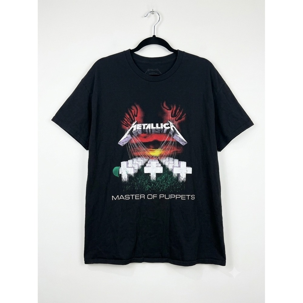 Metallica Master of Puppets Graphic T-Shirt Mens XL Black Heavy Metal Band Tee